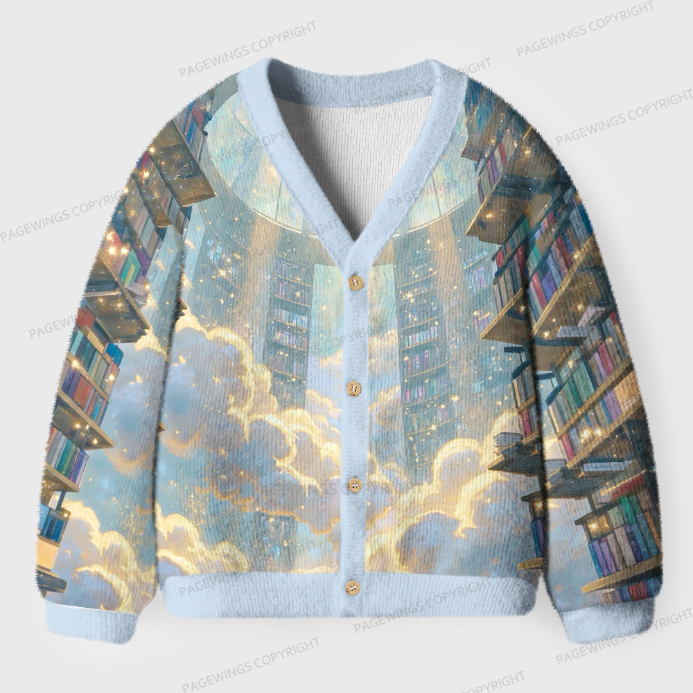 Pagewings Library Unisex Ugly Cardigan Sweaters