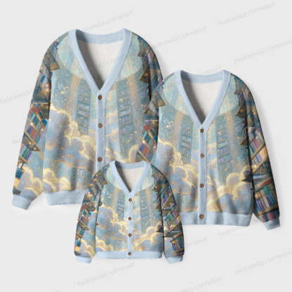 Pagewings Library Unisex Ugly Cardigan Sweaters