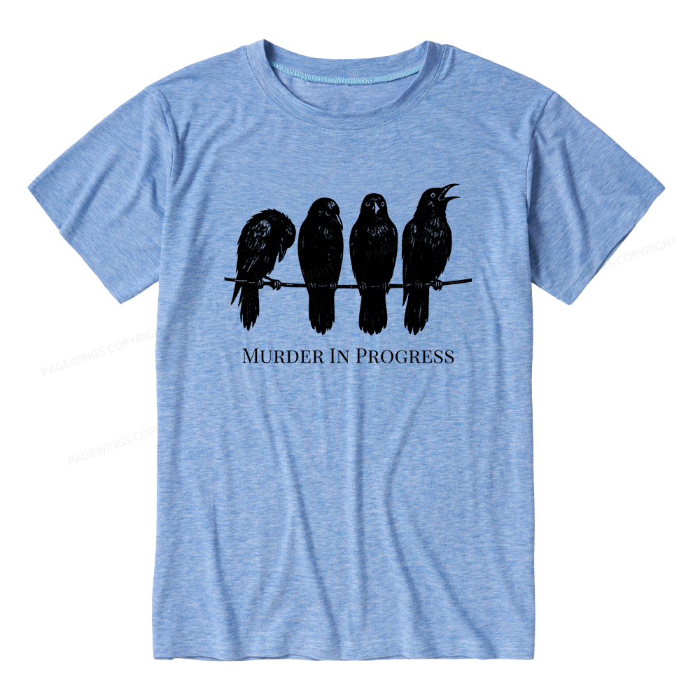 Pagewings Murder In Progress Unisex Heather T-Shirt