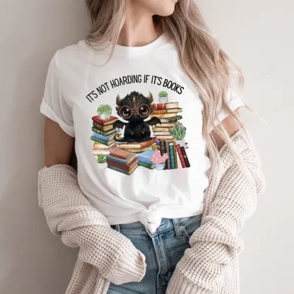 Pagewings Not Hoarding Books Cute Dragon Reading Unisex Classic T-shirt