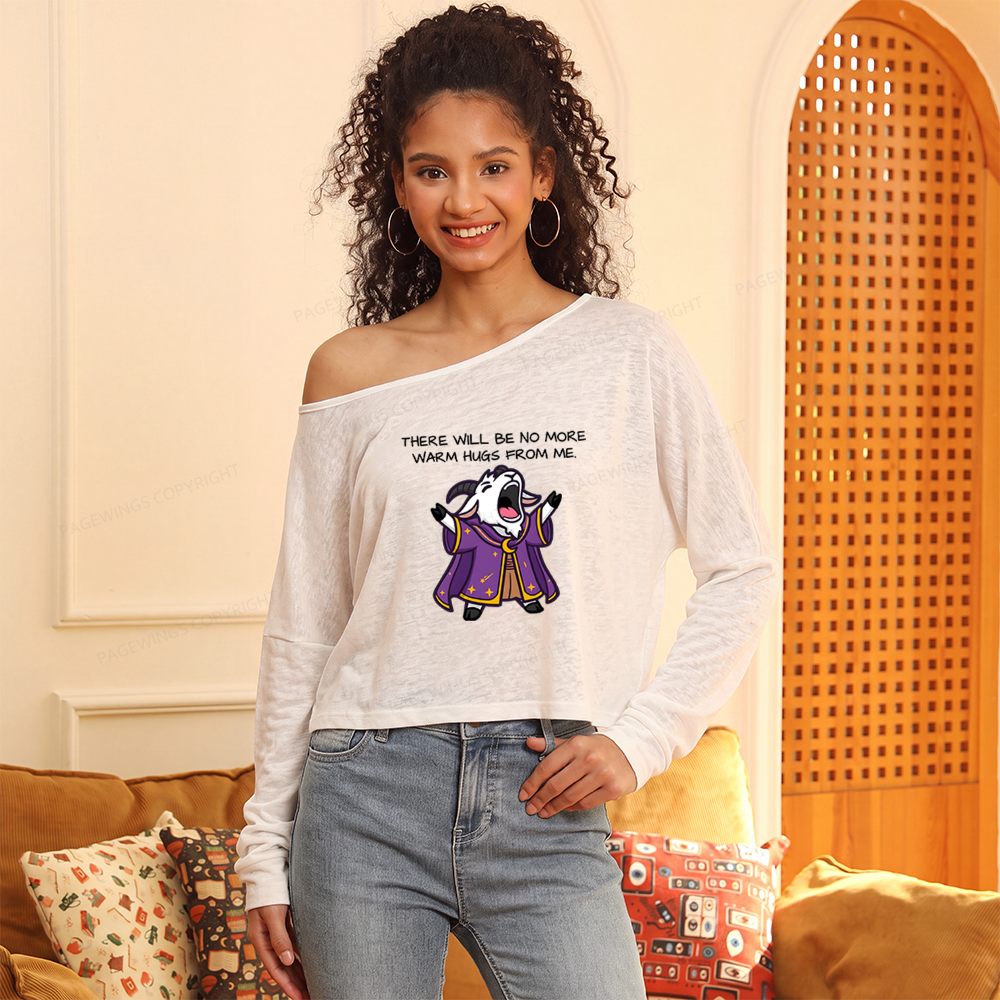 Pagewings Sci Fi Bookish Slouchy Long Sleeve Off Shoulder T-shirt