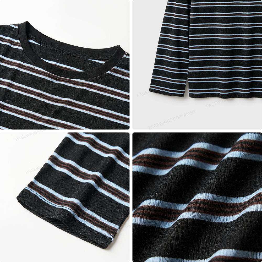 Pagewings Barely Tolerable Unisex Striped Long Sleeve T-Shirt