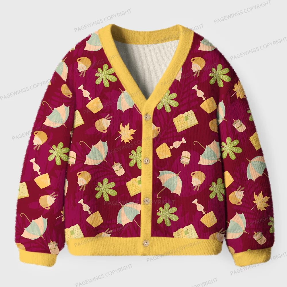 Pagewings Cozy Reading Unisex Ugly Cardigan Sweaters