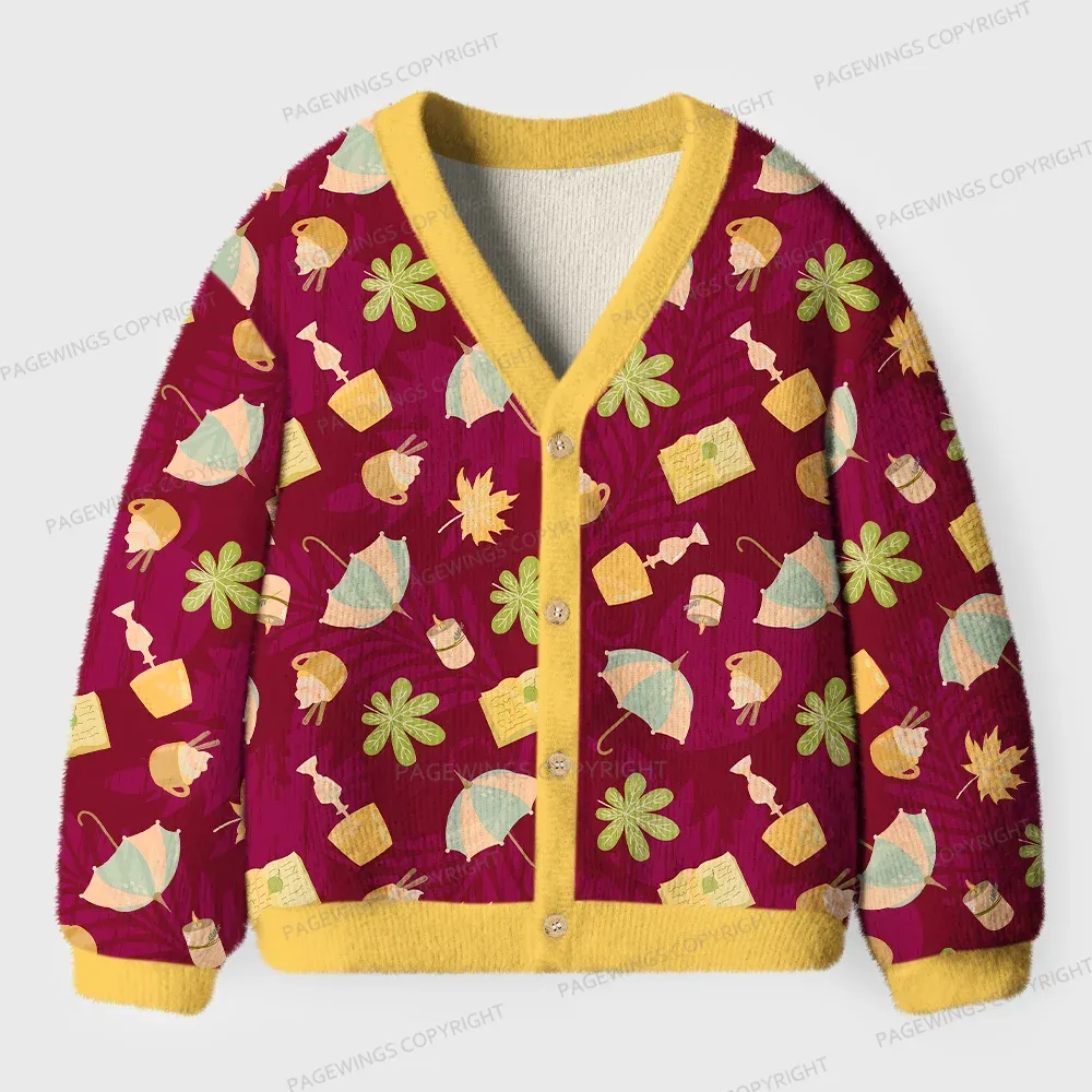 Pagewings Cozy Reading Unisex Ugly Cardigan Sweaters