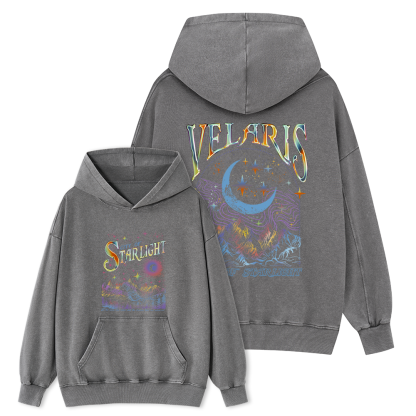Pagewings Velaris City Of Starlight ACOTAR Two-Sided Unisex Washed Hoodie