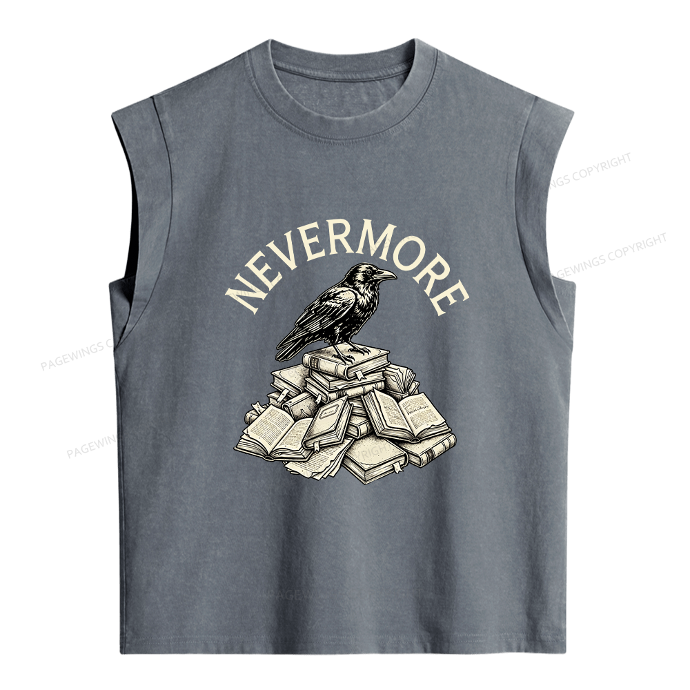 Pagewings Nevermore Women's Washed Tank Top
