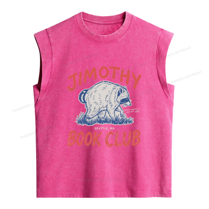 Pagewings Jimothy Book Club Women's Washed Tank Top