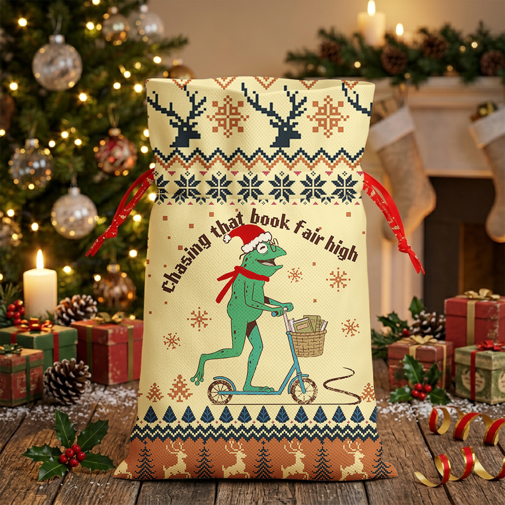 Pagewings Don’t Look For Logic In Breaking That Book Christmas Santa Sack