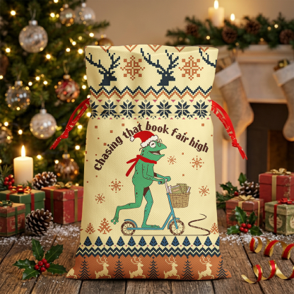 Pagewings Don’t Look For Logic In Breaking That Book Christmas Santa Sack