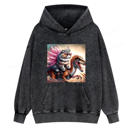 Pagewings Dungeon Crawler Unisex Washed Hoodie