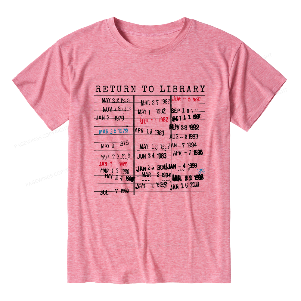 Pagewing Return To Library Unisex Heather T-Shirt