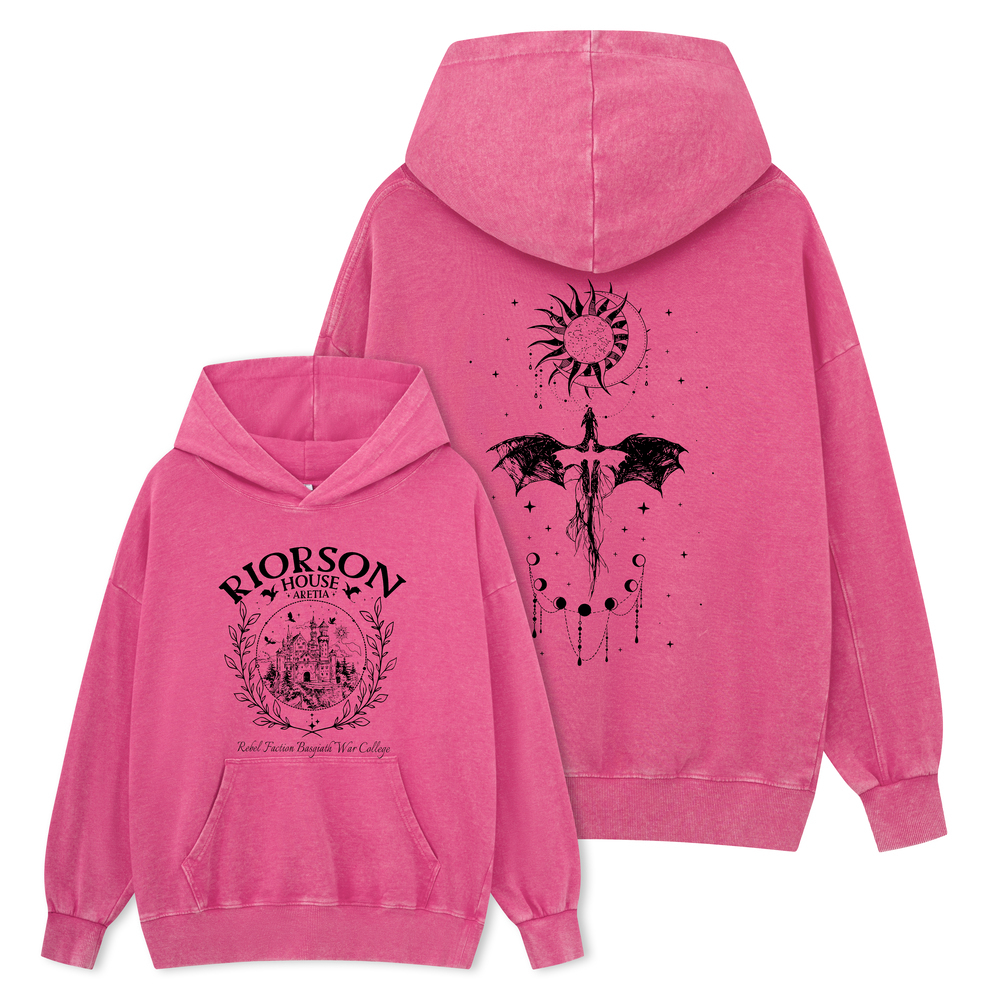 Pagewings Fourth Wing Unisex Washed Hoodie