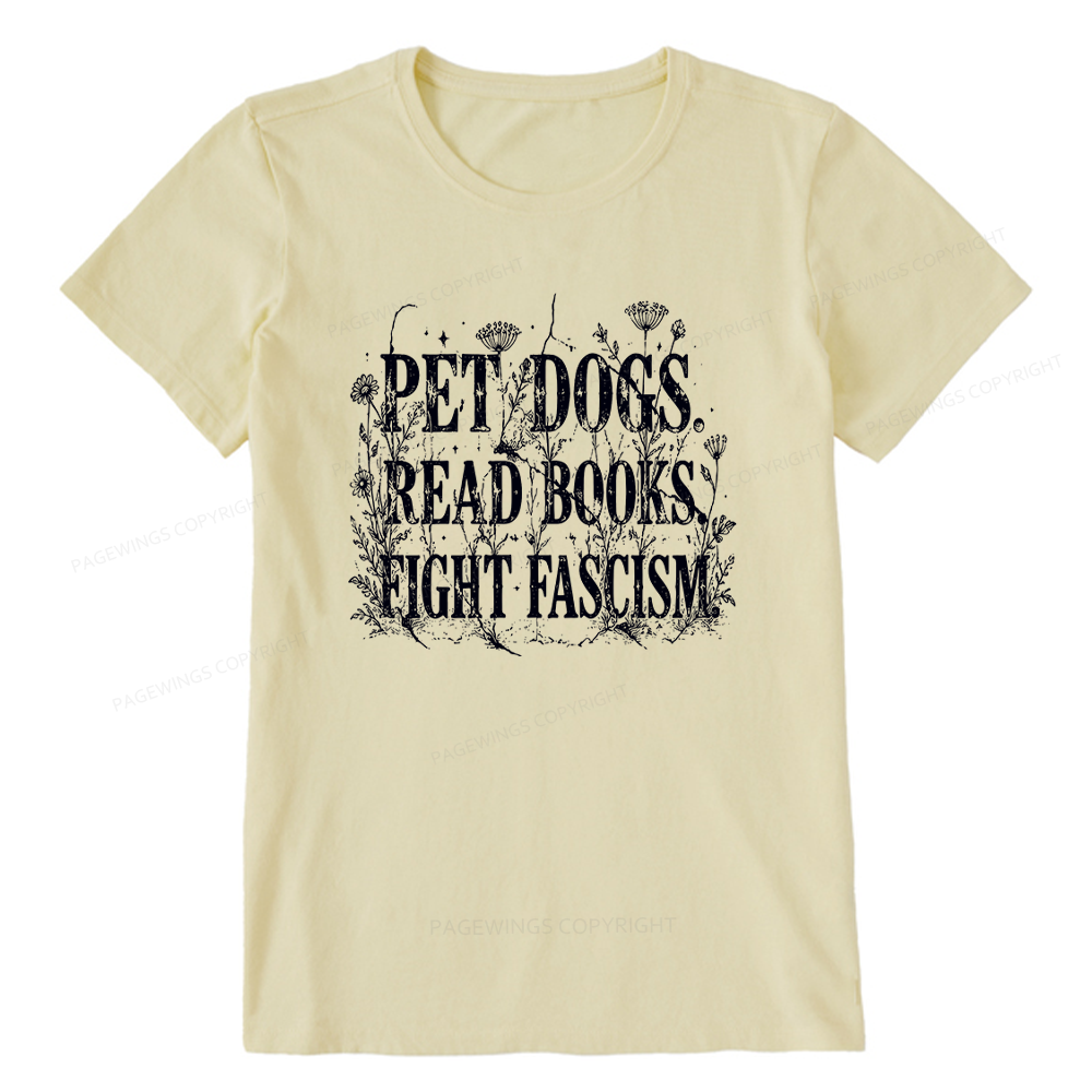 Pagewings Anti Fascism Book Lover Unisex Classic T-shirt
