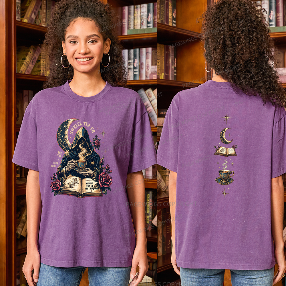 Pagewings Fantasy Reader Unisex Washed T-shirt