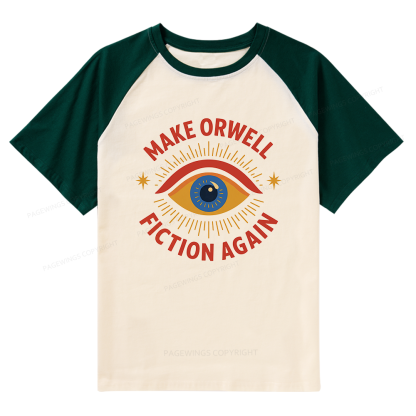 Pagewings Dystopia Quote Raglan T-shirt