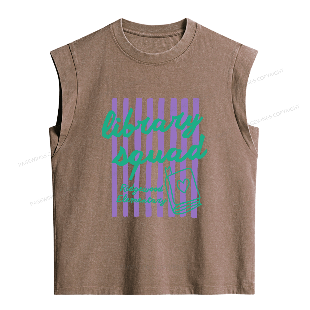 Pagewings Personalized Librarian Women's Washed Tank Top