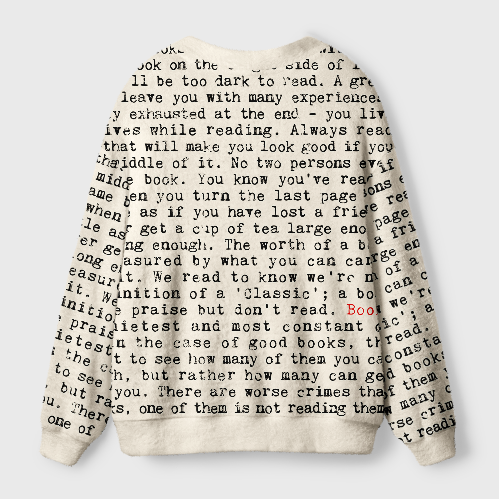 Pagewings Bookish Vibe Light Knit Unisex Cardigan Sweaters
