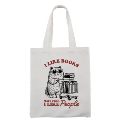 Pagewings I Like Books More Than I Like People Tote Bag