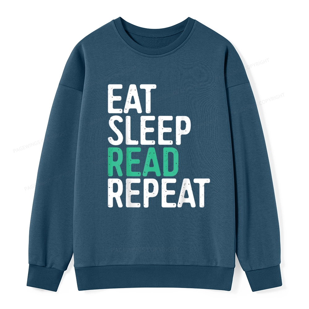 Pagewings Eat Sleep Read Repeat Unisex Classic Sweatshirt