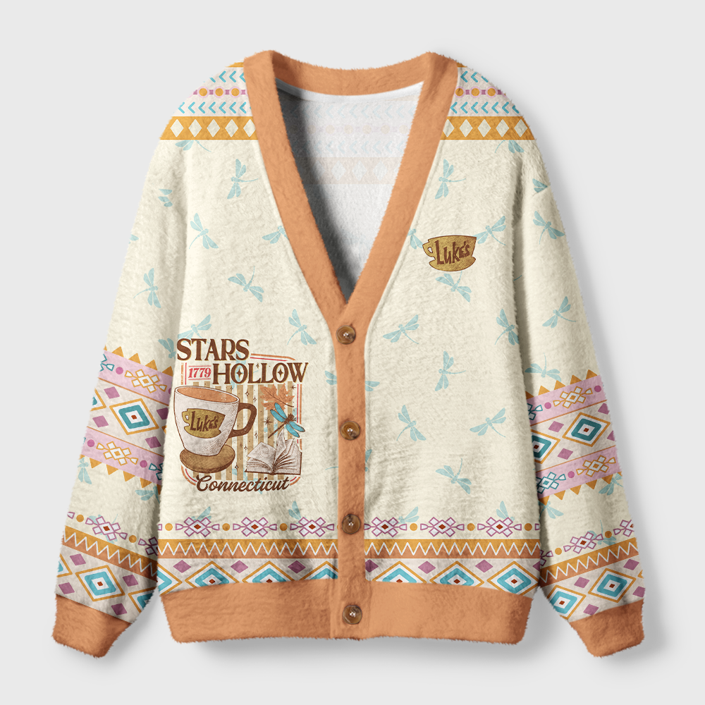 Pagewings Stars Hollow 1779 Connecticut Light Knit Unisex Cardigan Sweaters