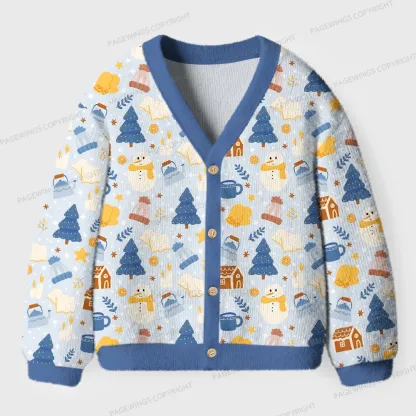 Pagewings Winter Reading Vibes Unisex Ugly Cardigan Sweaters