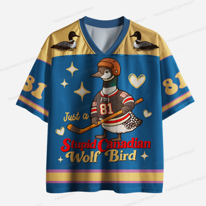 Pagewings Stupid Canadian Wolf Bird Unisex Mesh Jersey