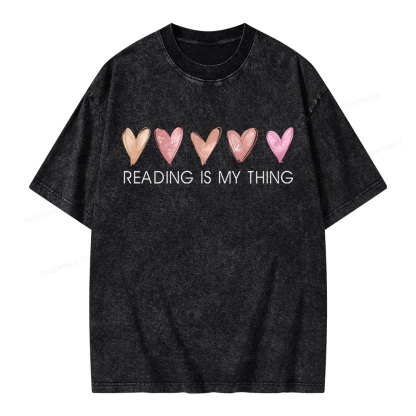 Pagewings Reading is My Thing Unisex Washed T-shirt