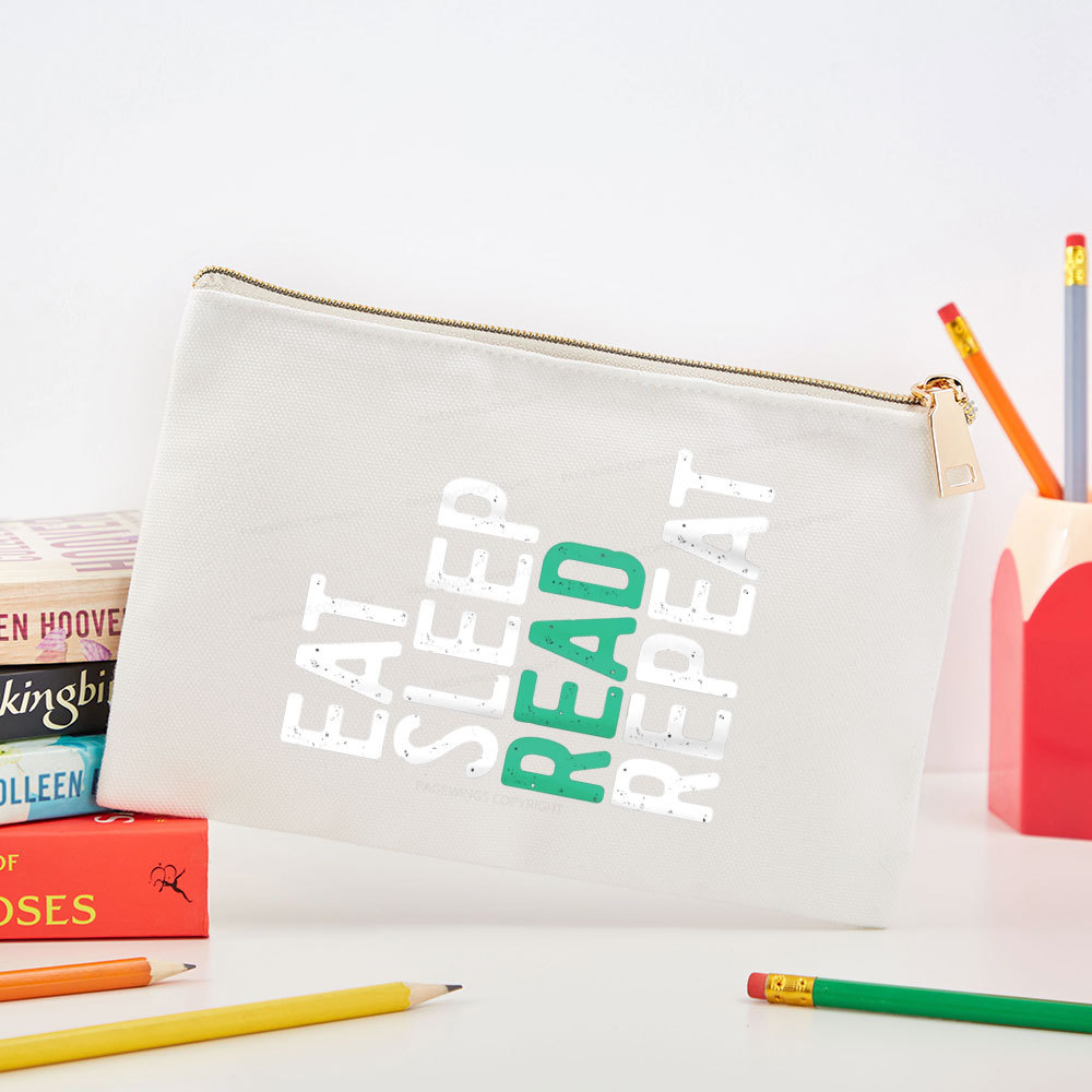 Pagewings Eat Sleep Read Repeat Pouch