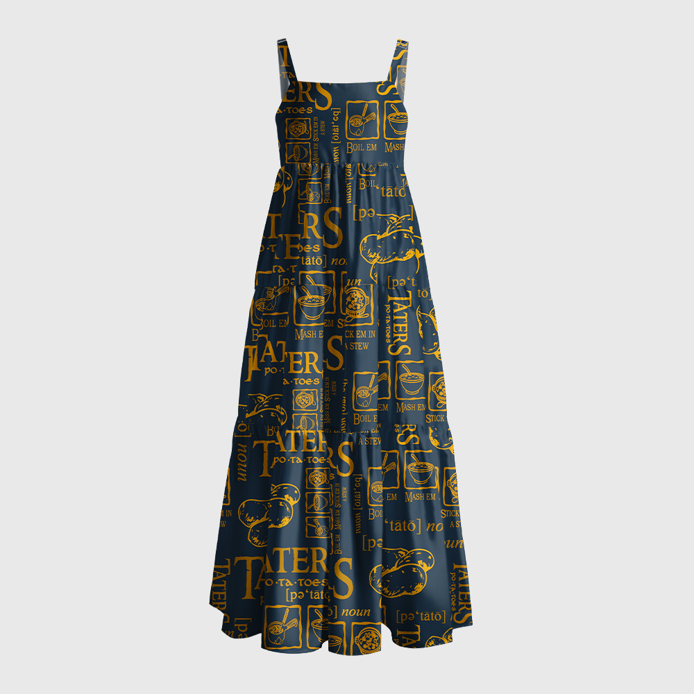 Pagewings Square Neck Reading Nook Cat Lover Maxi Dress