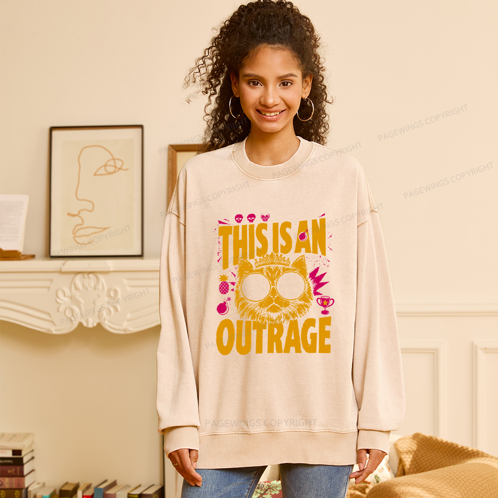 Pagewings Sci-Fi Bookish Unisex Washed Sweatshirt