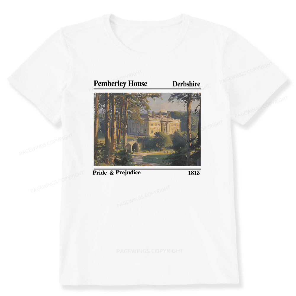 Pagewings Pride and Prejudice Pemberley House Unisex Classic T-shirt