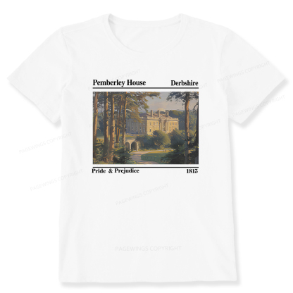 Pagewings Pride and Prejudice Pemberley House Unisex Classic T-shirt