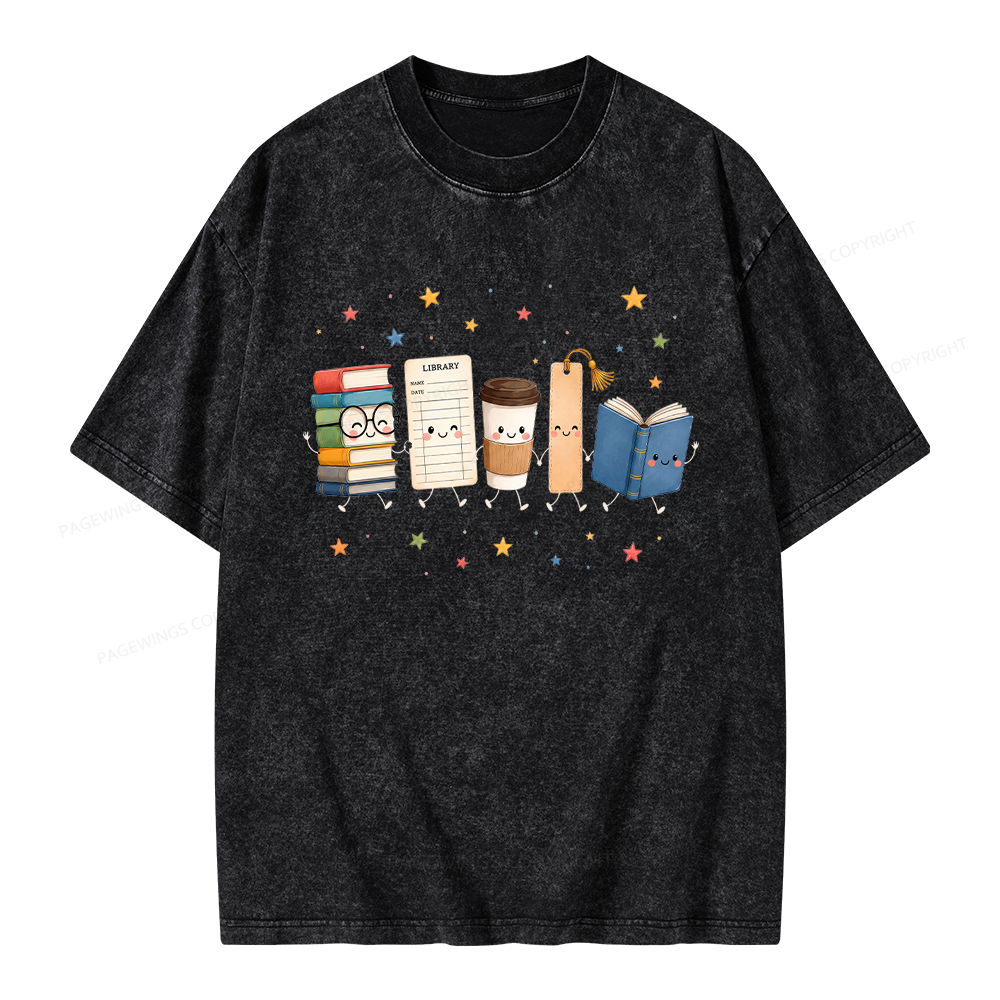 Pagewings Librarian Unisex Washed T-shirt