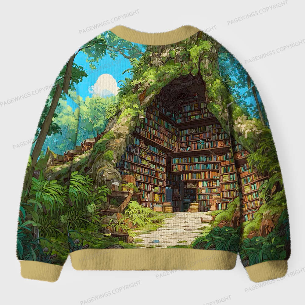 Pagewings Library Unisex Ugly Cardigan Sweaters
