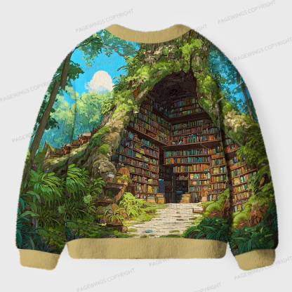 Pagewings Library Unisex Ugly Cardigan Sweaters