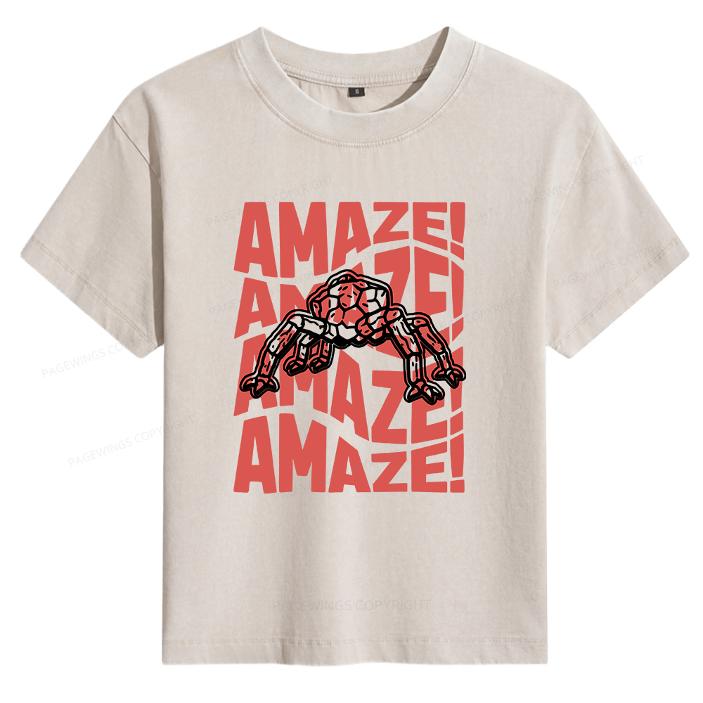 Pagewings Science Fiction Lover Book lover Women's Washed T-shirt