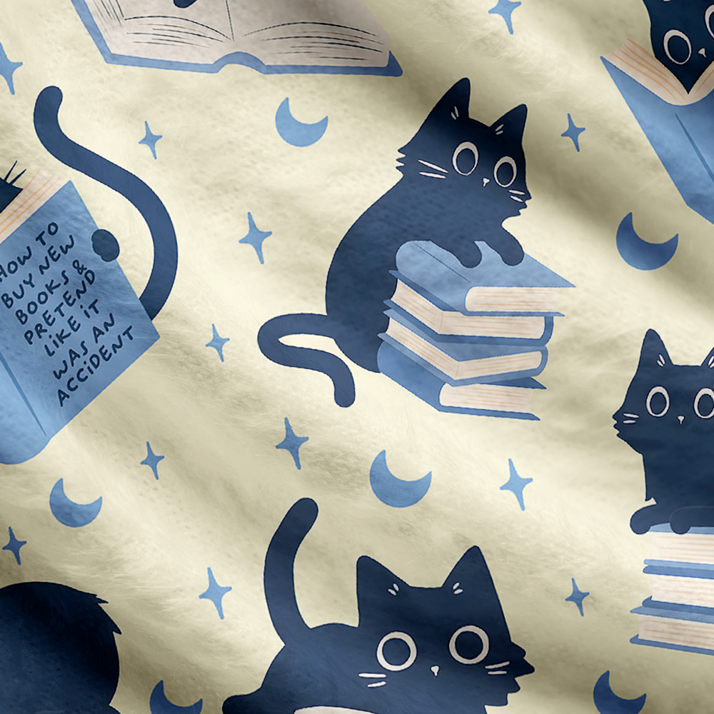 Pagewings Reading Cat Women's Cardigan Sweater