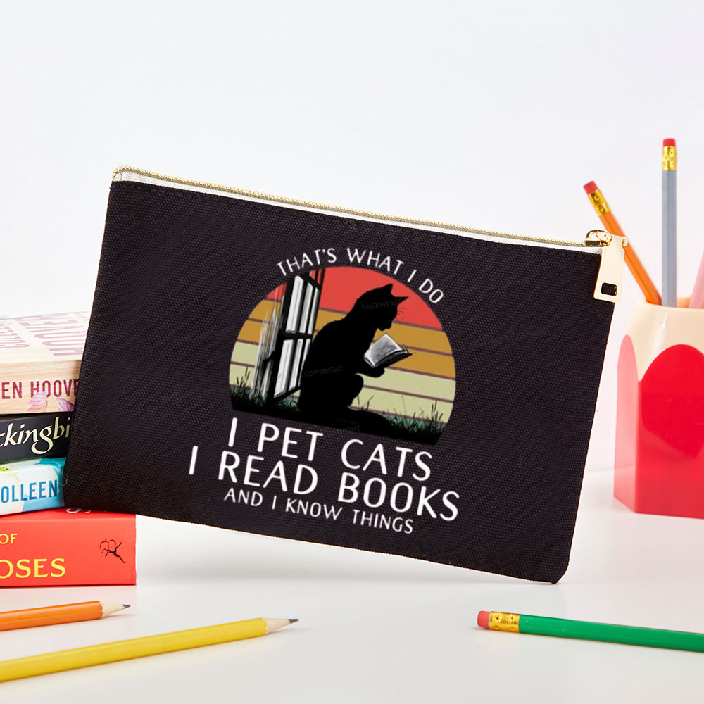 Pagewings Cat And Book Pouch