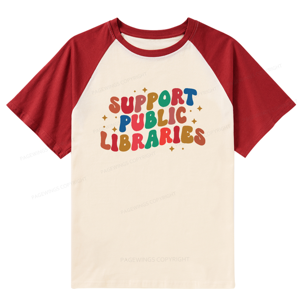 Pagewings Public Library Sweatshirt Raglan T-shirt