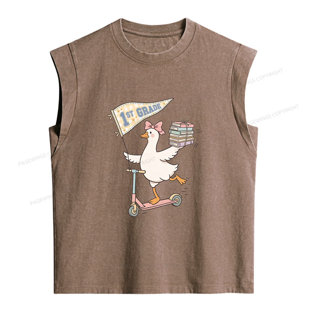 Pagewings Personalized Duck Goose Women's Washed Tank Top