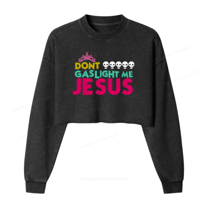 Pagewings Sci-Fi Bookish Washed Crop Sweatshirt