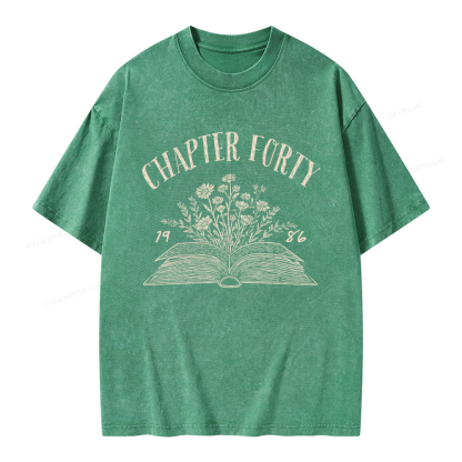 Pagewings Personalized Birthday Unisex Washed T-shirt