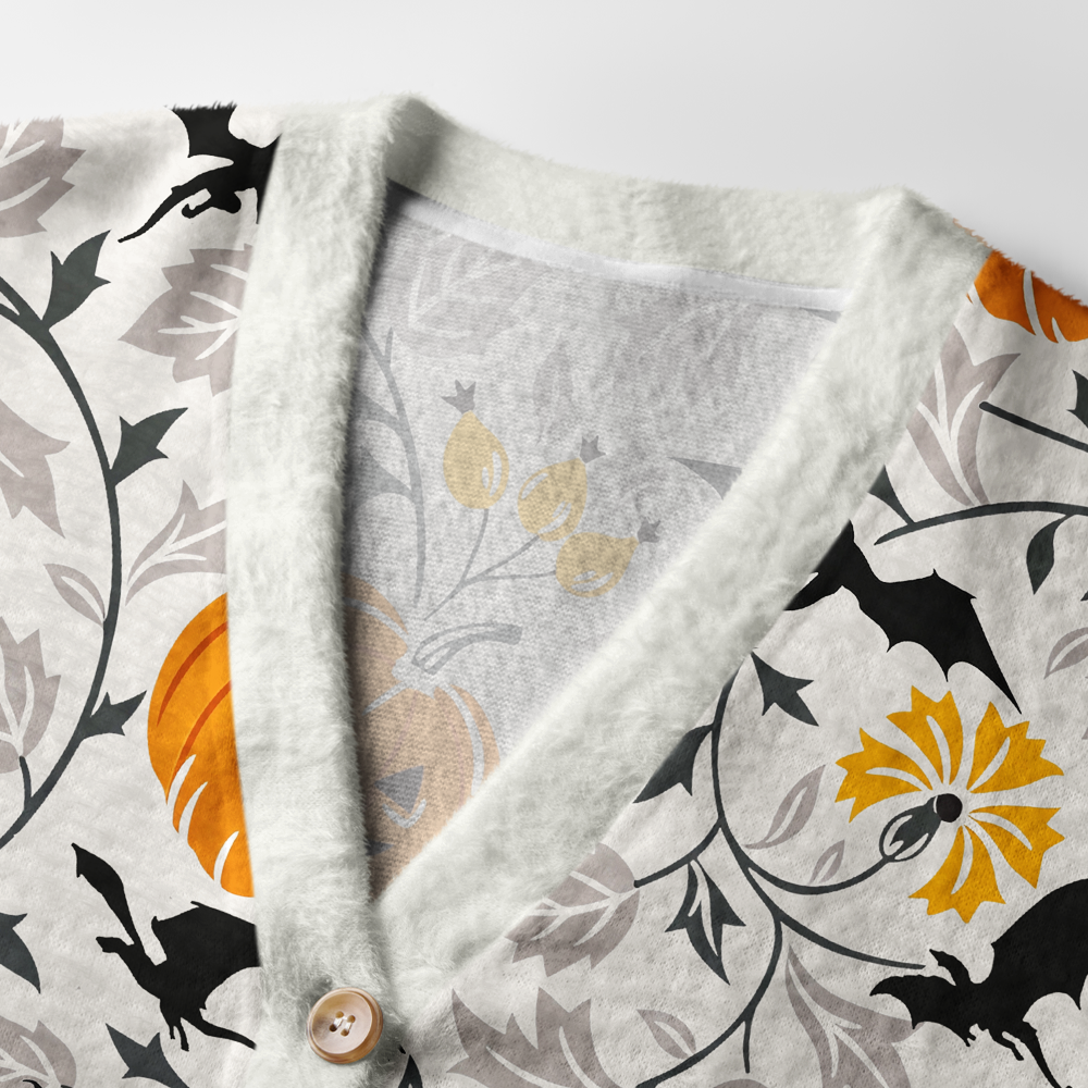 Pagewings Halloween Dragon Light Knit Unisex Cardigan Sweaters