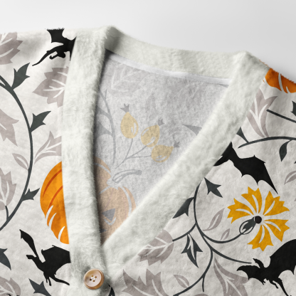 Pagewings Halloween Dragon Light Knit Unisex Cardigan Sweaters