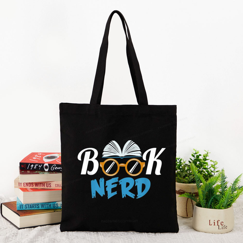 Pagewings Book Nerd Tote Bag