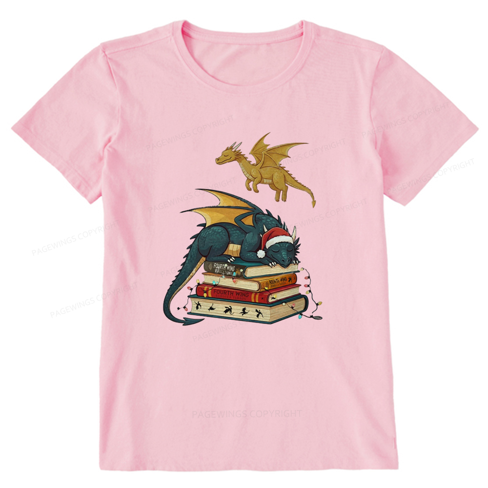 Pagewings Fourth Wing Dragons Christmas Unisex Classic T-shirt