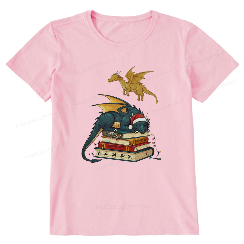 Pagewings Fourth Wing Dragons Christmas Unisex Classic T-shirt