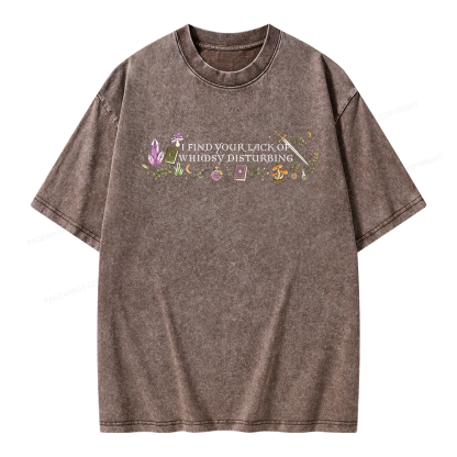 Pagewings I Find Your Lack of Whimsy Disturbing Unisex Washed T-shirt