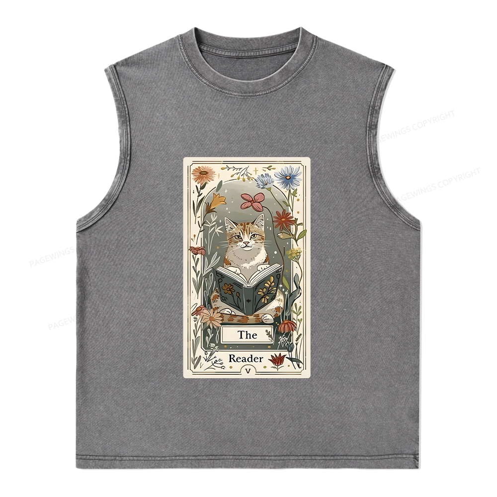 Pagewings The Reader Unisex Washed Tank Top