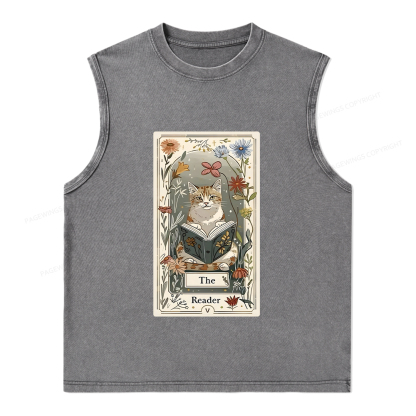 Pagewings The Reader Unisex Washed Tank Top